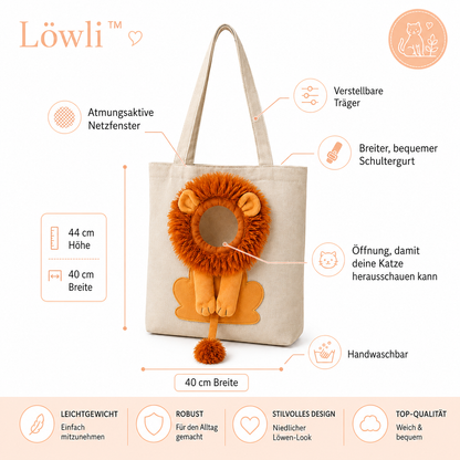 Löwen-Tragetasche für Katzen