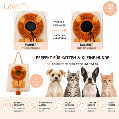 Löwen-Tragetasche für Katzen